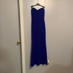 Strapless Navy Blue Dress by B. Darlin - Size 3/4